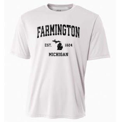 Farmington Michigan Mi Vintage Established Athletic Sports Design Cooling Performance Crew T-Shirt