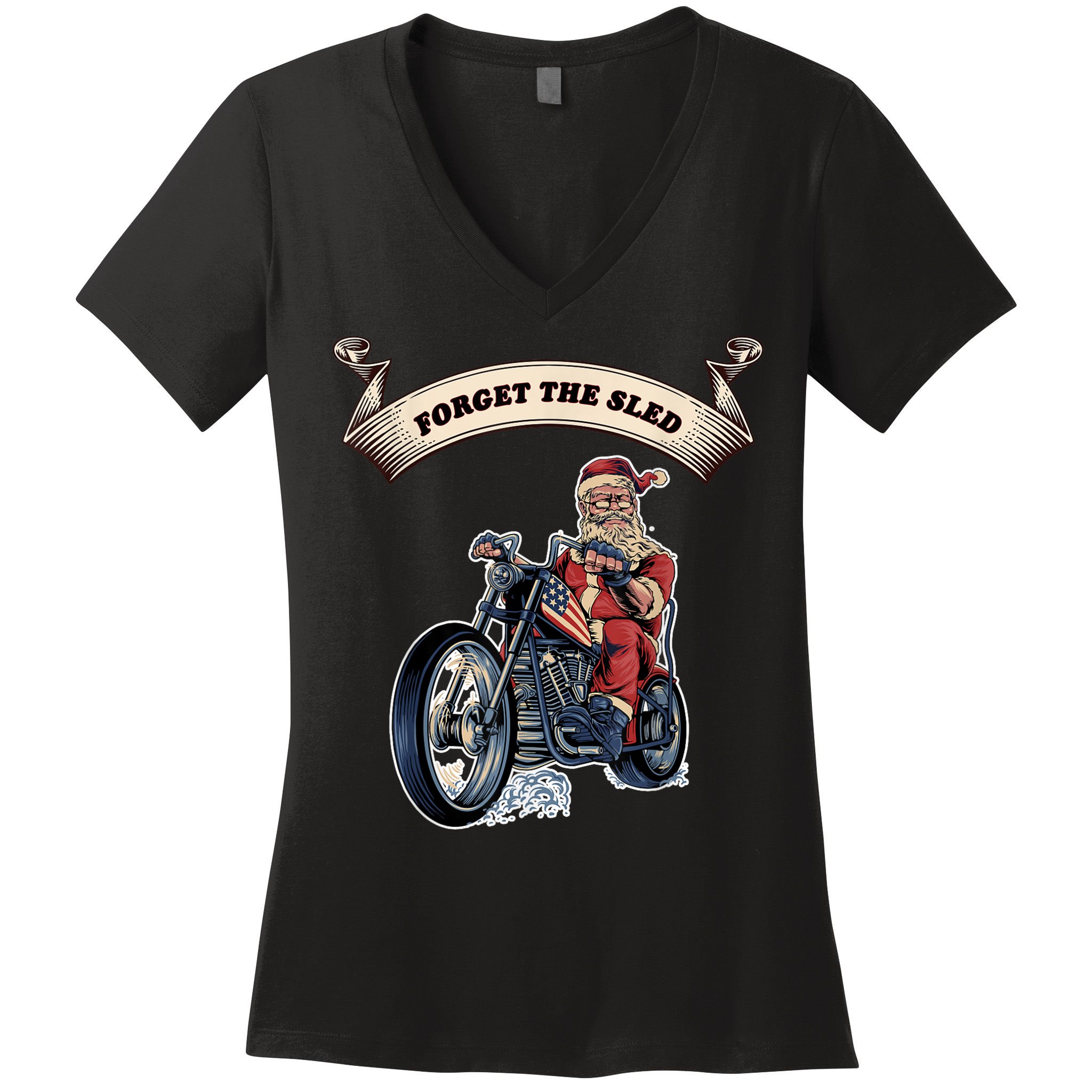 Fun Motorcyclist Motorcycle Biker For Men And Women Women's V-Neck T-Shirt