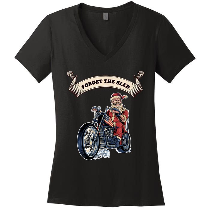 Fun Motorcyclist Motorcycle Biker For Men And Women Women's V-Neck T-Shirt