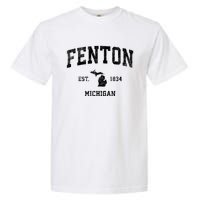 Fenton Michigan Mi Vintage Established Athletic Sports Design Garment-Dyed Heavyweight T-Shirt