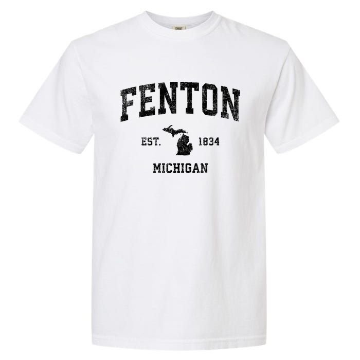 Fenton Michigan Mi Vintage Established Athletic Sports Design Garment-Dyed Heavyweight T-Shirt