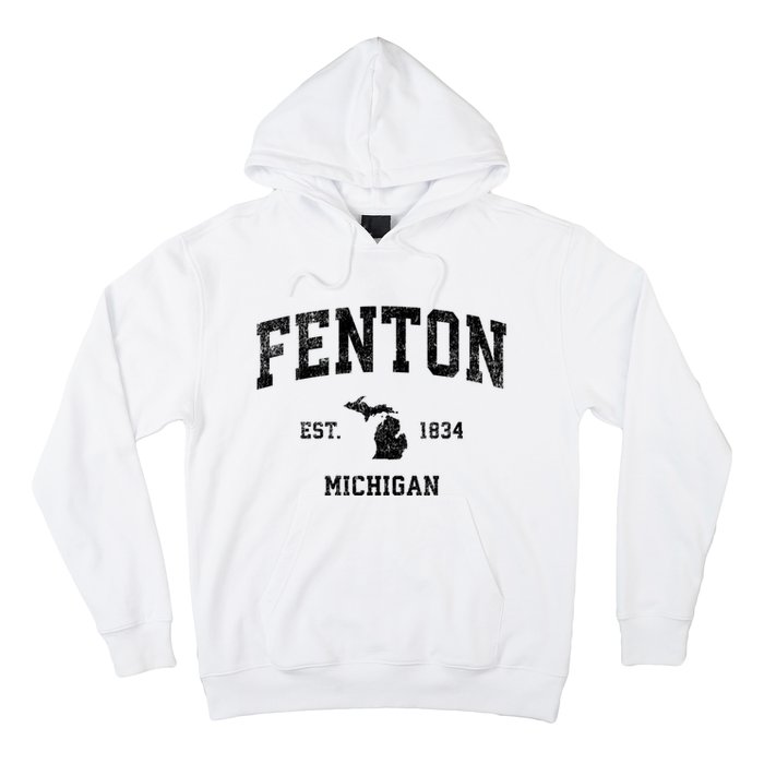 Fenton Michigan Mi Vintage Established Athletic Sports Design Hoodie