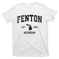 Fenton Michigan Mi Vintage Established Athletic Sports Design T-Shirt