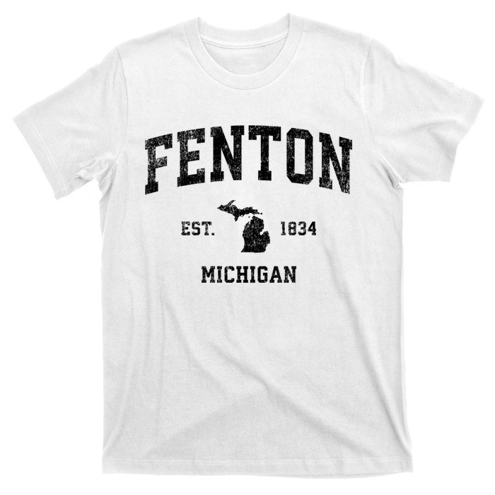 Fenton Michigan Mi Vintage Established Athletic Sports Design T-Shirt