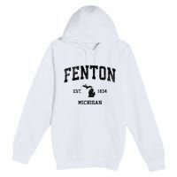 Fenton Michigan Mi Vintage Established Athletic Sports Design Premium Pullover Hoodie