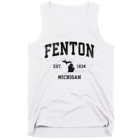 Fenton Michigan Mi Vintage Established Athletic Sports Design Tank Top