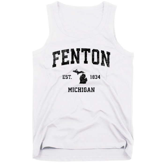 Fenton Michigan Mi Vintage Established Athletic Sports Design Tank Top