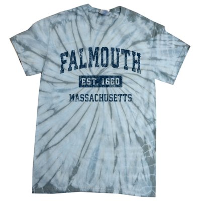 Falmouth Massachusetts Ma Vintage Sports Tie-Dye T-Shirt