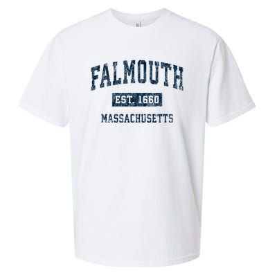 Falmouth Massachusetts Ma Vintage Sports Sueded Cloud Jersey T-Shirt