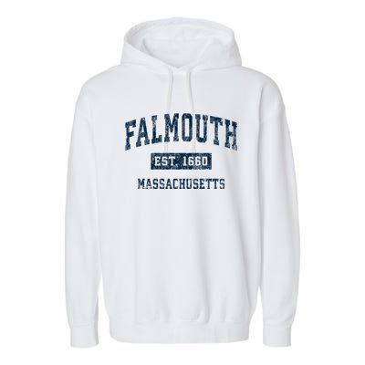 Falmouth Massachusetts Ma Vintage Sports Garment-Dyed Fleece Hoodie