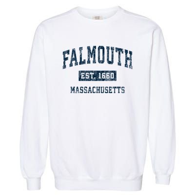 Falmouth Massachusetts Ma Vintage Sports Garment-Dyed Sweatshirt