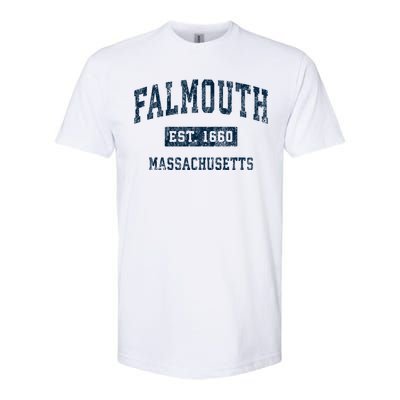 Falmouth Massachusetts Ma Vintage Sports Softstyle CVC T-Shirt