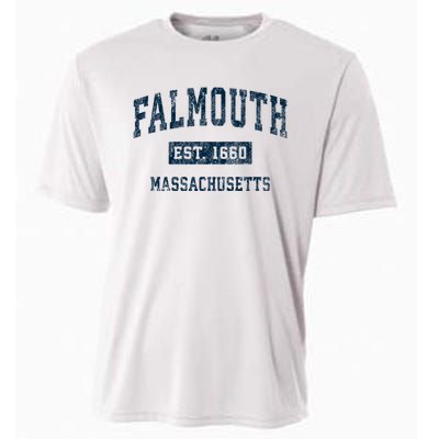 Falmouth Massachusetts Ma Vintage Sports Cooling Performance Crew T-Shirt