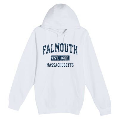 Falmouth Massachusetts Ma Vintage Sports Premium Pullover Hoodie