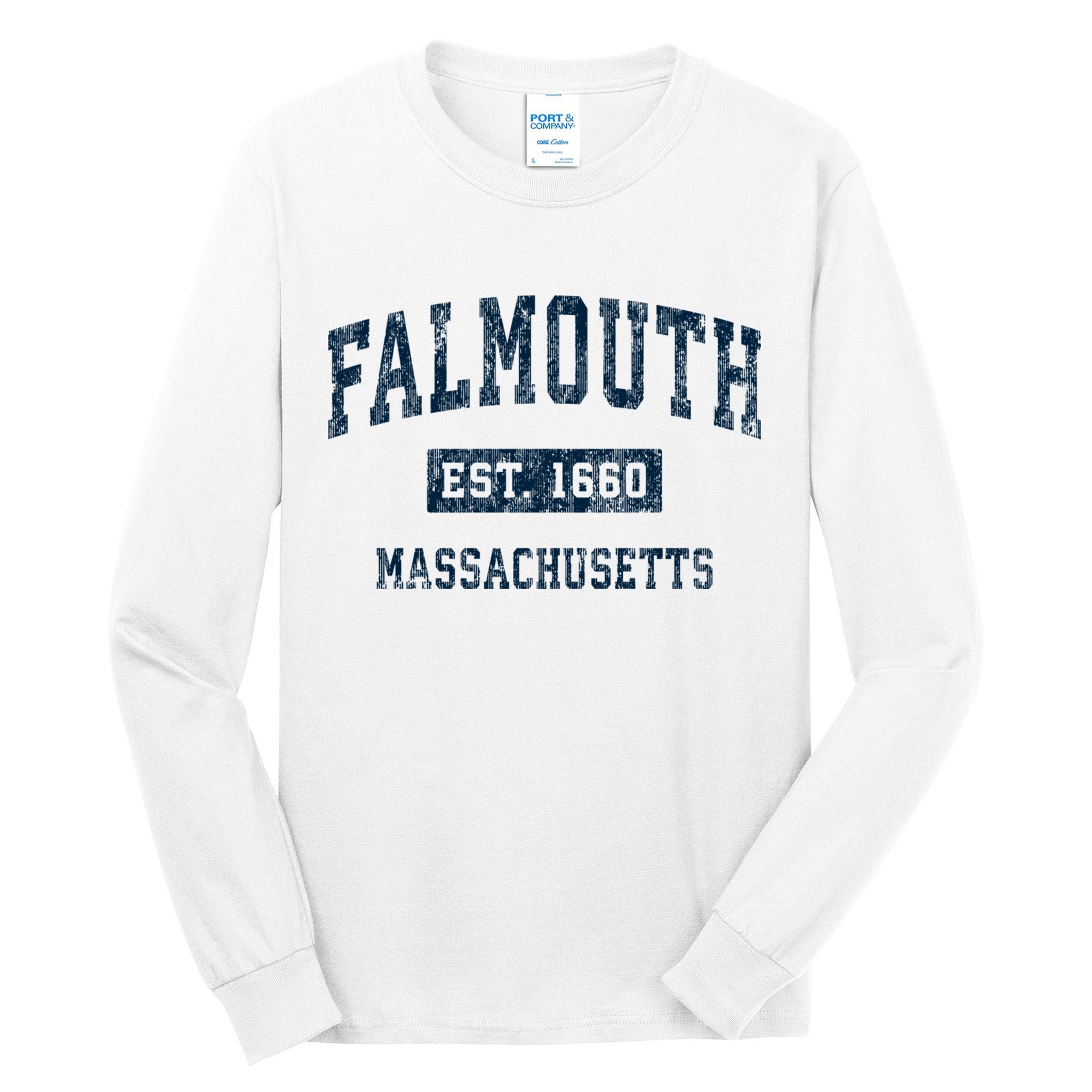 Falmouth Massachusetts Ma Vintage Sports Tall Long Sleeve T-Shirt