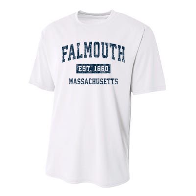 Falmouth Massachusetts Ma Vintage Sports Performance Sprint T-Shirt