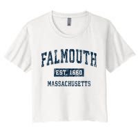 Falmouth Massachusetts Ma Vintage Sports Women's Crop Top Tee