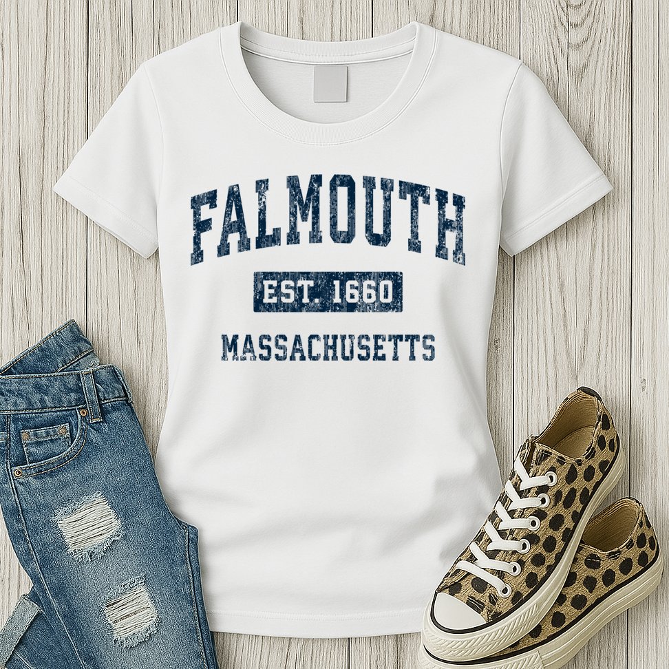 Falmouth Massachusetts Ma Vintage Sports Womens T-Shirt