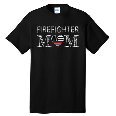 Firefighter Mom Mother Support the Thin Red Line Flag Son Tall T-Shirt