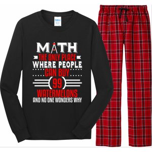 Funny Math Major Teacher Mathematics Engineer 99 Melons Gift Long Sleeve Pajama Set