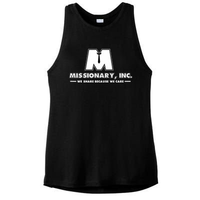 Funny Mormon Missionary Inc Ladies PosiCharge Tri-Blend Wicking Tank