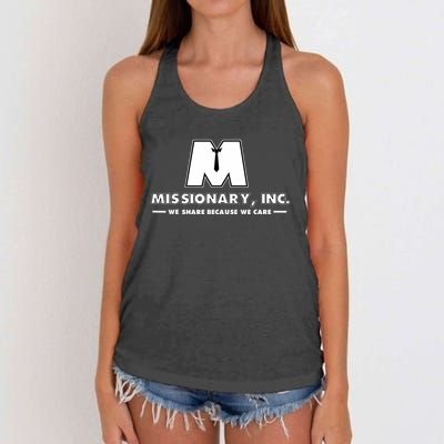 Funny Mormon Missionary Inc Women's Knotted Racerback Tank