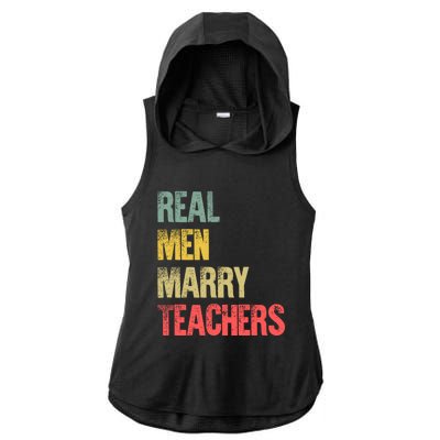 Funny Marriage Meaningful Gift Real Marry Teachers Groom Gift Ladies PosiCharge Tri-Blend Wicking Draft Hoodie Tank