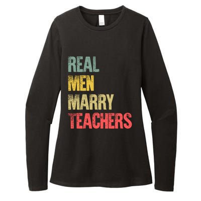 Funny Marriage Meaningful Gift Real Marry Teachers Groom Gift Womens CVC Long Sleeve Shirt