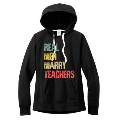 Funny Marriage Meaningful Gift Real Marry Teachers Groom Gift Women's Fleece Hoodie