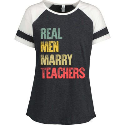 Funny Marriage Meaningful Gift Real Marry Teachers Groom Gift Enza Ladies Jersey Colorblock Tee