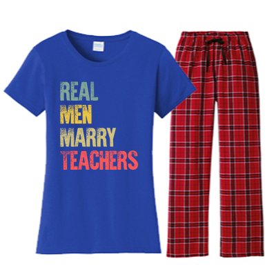 Funny Marriage Meaningful Gift Real Marry Teachers Groom Gift Women's Flannel Pajama Set