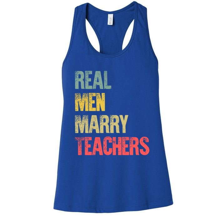 Funny Marriage Meaningful Gift Real Marry Teachers Groom Gift Women's Racerback Tank