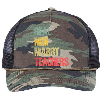 Funny Marriage Meaningful Gift Real Marry Teachers Groom Gift Retro Rope Trucker Hat Cap