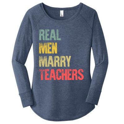 Funny Marriage Meaningful Gift Real Marry Teachers Groom Gift Women's Perfect Tri Tunic Long Sleeve Shirt