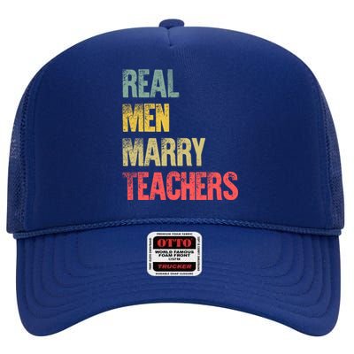 Funny Marriage Meaningful Gift Real Marry Teachers Groom Gift High Crown Mesh Back Trucker Hat