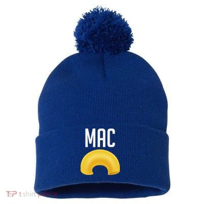 Funny Matching Macaroni And Cheese Halloween Costume Gift Pom Pom 12in Knit Beanie