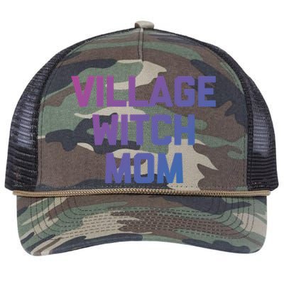 Funny Mom Meaningful Gift: Village Witch Mom Gift Funny Saying Mom Gift Retro Rope Trucker Hat Cap