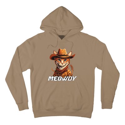 Funny Mashup Meowdy Cat Cowboy Hat Country Lover Hoodie