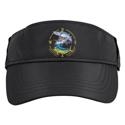 Fish Mahi Mahi Tuna Kingfish Nautical Heritage Fishing Gift Adult Drive Performance Visor