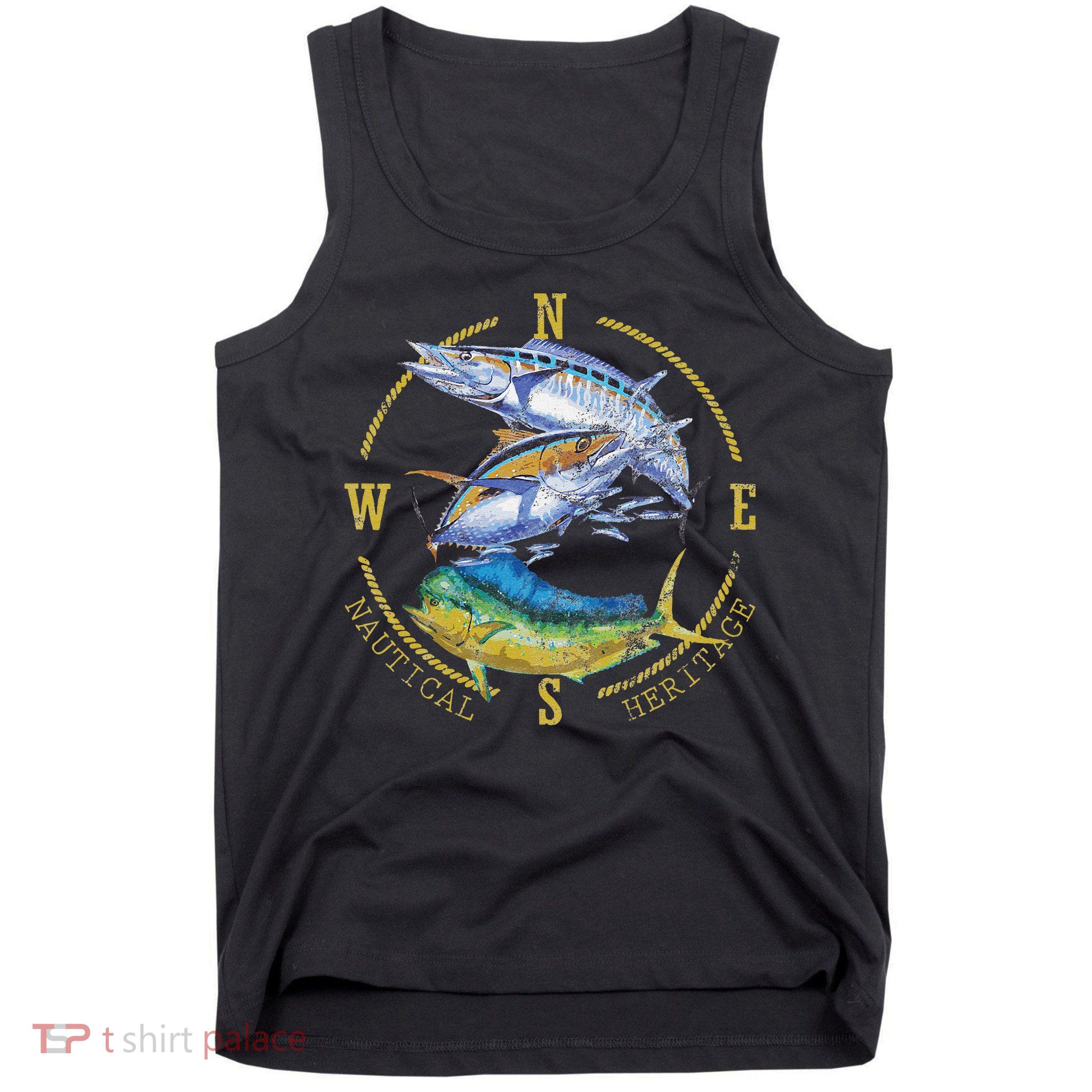Fish Mahi Mahi Tuna Kingfish Nautical Heritage Fishing Gift Tank Top