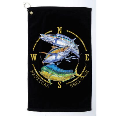 Fish Mahi Mahi Tuna Kingfish Nautical Heritage Fishing Gift Golf Towel