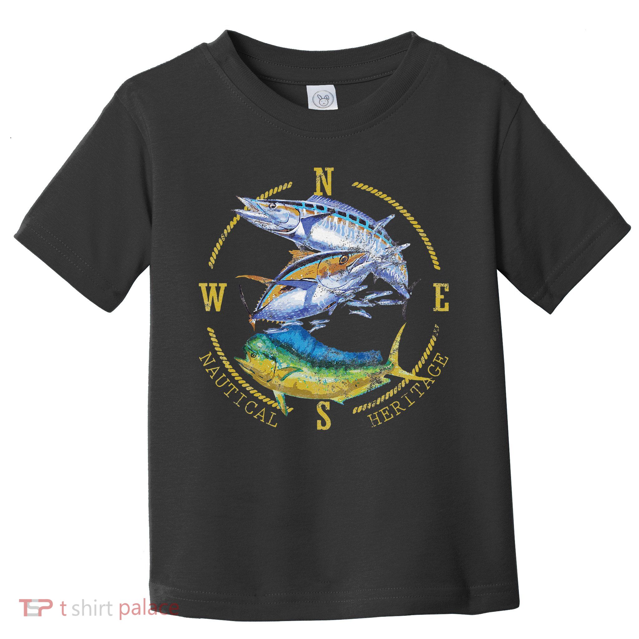 Fish Mahi Mahi Tuna Kingfish Nautical Heritage Fishing Gift Toddler T-Shirt