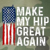 Funny Make My Hip Great Again Broken Hip Surgery Recovery Legacy Tie Dye Trucker Hat