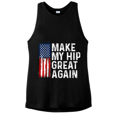 Funny Make My Hip Great Again Broken Hip Surgery Recovery Ladies PosiCharge Tri-Blend Wicking Tank