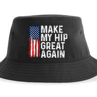 Funny Make My Hip Great Again Broken Hip Surgery Recovery Sustainable Bucket Hat