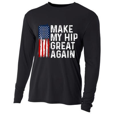 Funny Make My Hip Great Again Broken Hip Surgery Recovery Cooling Performance Long Sleeve Crew