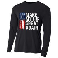Funny Make My Hip Great Again Broken Hip Surgery Recovery Cooling Performance Long Sleeve Crew