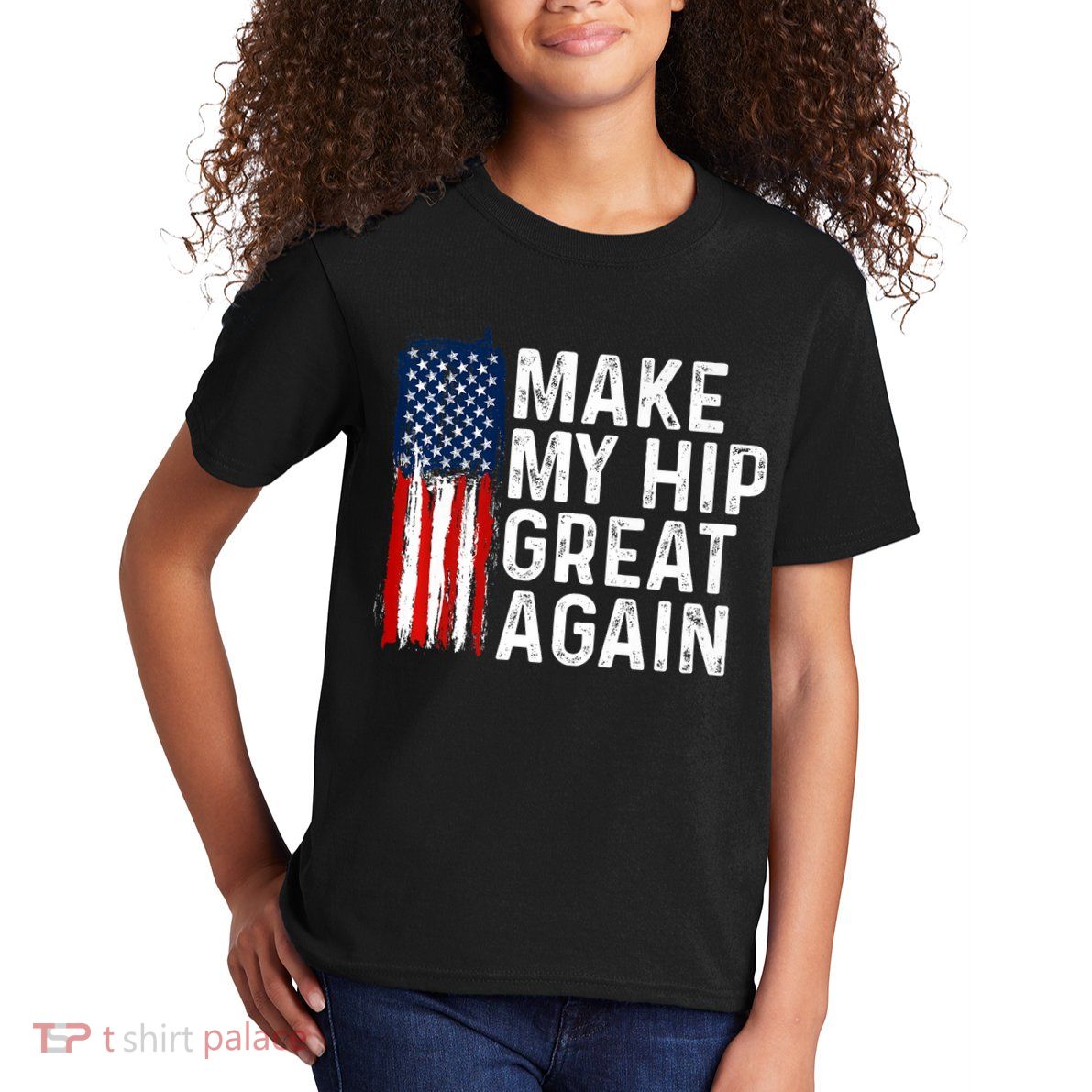 Funny Make My Hip Great Again Broken Hip Surgery Recovery Kids T-Shirt