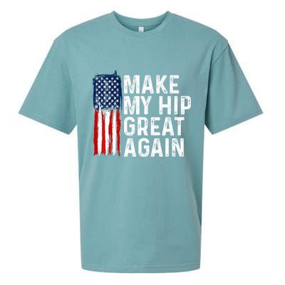 Funny Make My Hip Great Again Broken Hip Surgery Recovery Sueded Cloud Jersey T-Shirt