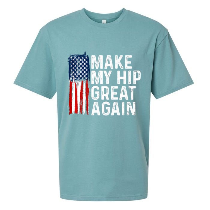 Funny Make My Hip Great Again Broken Hip Surgery Recovery Sueded Cloud Jersey T-Shirt
